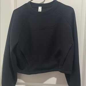 Lululemon Athletica Black Boxy Crop Sweatshirt